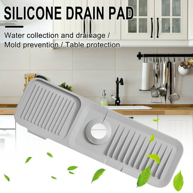 MORESEC Faucet Splash Guard, Silicone Faucet Splash Guard, Kitchen Sink Water Deflector, Adjustable Faucet Cover for Splash Prevention, Flexible Faucet Extension
