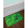 thumbnail image 2 of Lime Green Bath Mat, Vibrant Abstract Hazy Psychedelic Wavy Color Background Hippie Digital Artificial, Non-Slip Plush Mat Bathroom Kitchen Laundry Room Decor, 29.5 X 17.5 Inches, Emerald, Ambesonne, 2 of 2