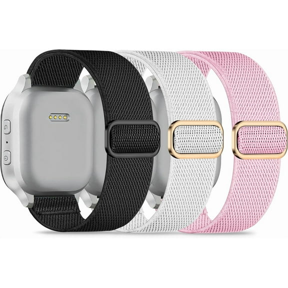 XiHAMA 3 Pack Stretchy Nylon Compatible with Gizmo Watch Adventrue 3 3 2 1/Gabb Watch 3e 3 2 1/SyncUP Kids Watch & Cosmo JrTrack 4/3/2 SE/2/JrTrack Band, 20mm Solo Loop Soft Strap for Boys Girls