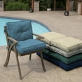 thumbnail image 5 of ARDEN Outdoor Plush Classic Tufted Blowfill Dining Chair Cushion, 20 x 21, Water Repellent, Fade Resistant, Tufted Cushion for Dining Chairs 20 x 21, French Blue Texture, 5 of 6
