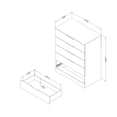 thumbnail image 2 of South Shore,  Cómoda de 5 cajones South Shore Furniture Contemporáneo, 2 of 7