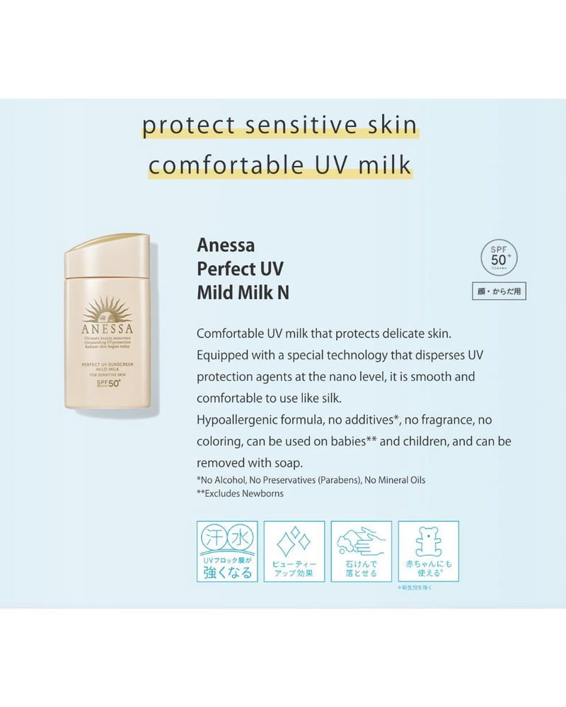 Shiseido Anessa Perfect UV Mild Milk For Sensitive Skin
