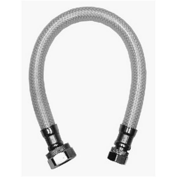 WATTS BRASS & TUBULAR Faucet Connector, Reinforced Poly Vinyl, 3/8