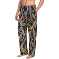 thumbnail image 5 of Cauagu Watercolor Romantic Paisley Mens Pajama Pants Sleep & Lounge Pants,PJ Bottoms with Pockets-XX-Large, 5 of 7