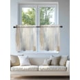 thumbnail image 4 of Blue Brown Tier Curtains 36 Inch Length,Sheer Curtains for Bedroom Living Room Window Modern Abstract Oil Painting Artwork Rod Pocket Drapes Kitchen Curtains Small Half Window 27.5"x36" 2 Panels, 4 of 6