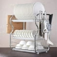 thumbnail image 2 of YouLoveIt Dish Drying Rack, 3 Tiers Dish Rack Dish Drainer Rack Kitchen Storage with Utensil Holder, Dish Drainer, for Kitchen Counter Top, 2 of 8