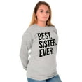 thumbnail image 3 of Best Sister Ever Siblings Family Joke Women Plus Size Long Sleeve Graphic Tee Brisco Brands 3X, 3 of 5