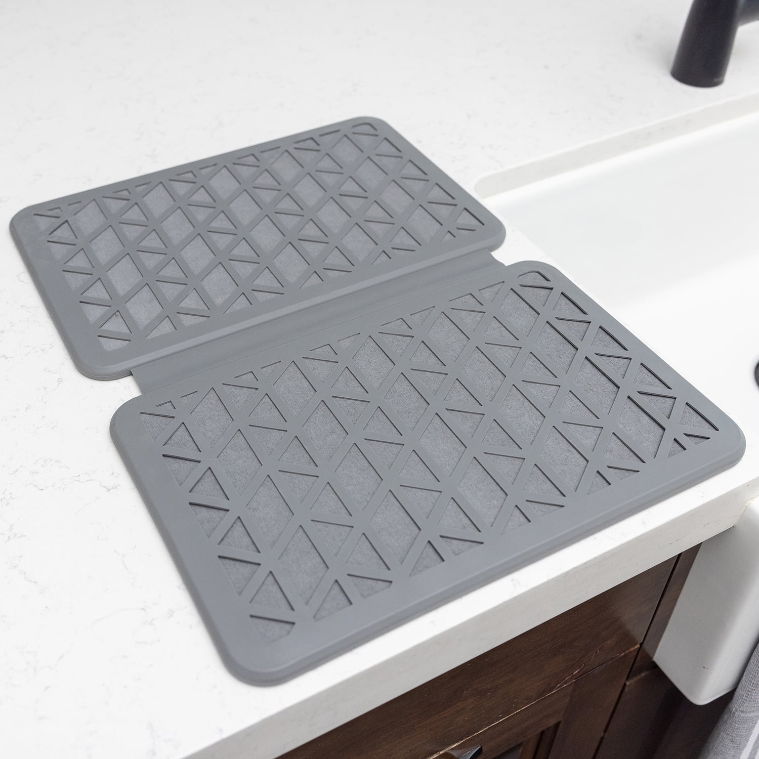 Better Houseware The Magic Dishmat II Stone and Silicone Quick-Dry Mat, 3417