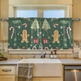 thumbnail image 2 of Yayeee Kitchen Curtains Tier Set of 2 Light Filtering 57"x24" Over Sink Window Panels, Christmas Gingerbread, 2 of 7