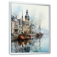 thumbnail image 2 of Designart "Vintage Ship At The Harbor I" Port Landscape Floater Framed Canvas Prints, 2 of 5