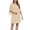 06-Khaki1551, variant on XIAONU Split Bell Sleeve Shift Dress for Women Round Neck Loose Straight Mini Dress