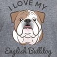 thumbnail image 3 of CafePress - I Love My English Bulldog T Shirt - Women's V-Neck Dark T-Shirt, 3 of 4