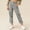 Gray, variant on Girls Capri Pants, Rolled-Cuff Straight Leg with Pockets Elastic Waist Kids Fashion School Uniform Pants Army Green 9T