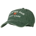 thumbnail image 2 of Camping Hair Don't Care Embroidered Washed Cotton Twill Cap - Dk Green OSFM, 2 of 5
