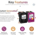 thumbnail image 7 of 65XL Ink Cartridge Compatible for HP 65 Ink Cartridge Combo Pack Black and Color Ink for DeskJet 3772 3752 3755 Envy 5055 5010 5000, 7 of 7