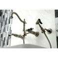 thumbnail image 2 of Kingston Brass KS1262PKLBS Duchess 1.8 GPM Wall Mounted Widespread Bridge Kitchen Faucet –, 2 of 7