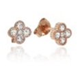 thumbnail image 1 of Boucles d'Oreilles Trèfle - Or Rose en Argent Sterling 925, 1 of 1