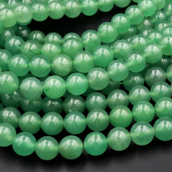 HOOUN Natural Green Aventurine 4mm 6mm 8mm 10mm 12mm Round Beads 15.5" Strand-4 mm
