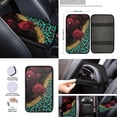 thumbnail image 4 of Renewold Rose Green Leopard Print 12 Pieces Car Seat Covers Set for Women, Soft Auto Seat Protector Steering Wheel Seat Belt Armrest Pad Handbrake Gear Shift Cover Coasters Car Decor, 4 of 7