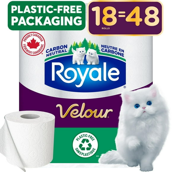 Royale Velour Recyclable Paper, 18 Equal 48 Toilet Paper