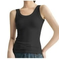 thumbnail image 1 of Dealovy Going out Tops for Women Ribbed Knit Tank Tops Round Neck Sleeveless Slim Solid Color Undershirts, 1 of 7