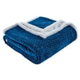 thumbnail image 2 of LushElegance Ultra Plush Heavy Sherpa Throw Blanket (50" x 60") - Royal Blue, 2 of 2