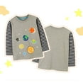thumbnail image 7 of HuaAngel Boys Cotton Long Sleeve T-Shirt Crew Neck Funny Print Shirt 3 Packs Sizes 2-7, 7 of 7