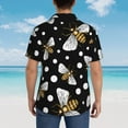 thumbnail image 6 of Daiia Honey Bees at Night Hawaiian Shirt for Men Gentle Cotton Regular Short Sleeve Casual-X-Large, 6 of 9