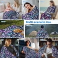 thumbnail image 5 of Purple Blue Teal Butterfly Cooling Blanket, Lightweight Breathable Summer Throw Blanket with Double Sided Cold Effect, Modern Abstract Art Picnic Beach Blankets Bed Sheet for Hot Sleepers 60"x80", 5 of 8