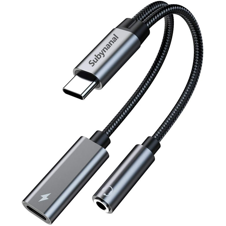 USB to 3.5mm Headphone and Adapter,2-in-1 USB C PD 3.0 Charging Port to Aux Audio Jack and Fast Charging - Walmart.com