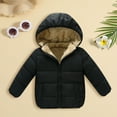 thumbnail image 2 of Generic Autumn/Winter Preschool Girls/Boys Long Sleeve Hooded Removable Hat Down Filled Jacket 2-7 Years Old for Holiday Winter Party Christmas（2-3 Years Black）, 2 of 4