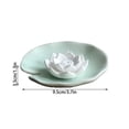 thumbnail image 3 of Soporte de cerámica para incienso y cenizas | Bandeja para incienso con forma de loto | Quemador de aromaterapia artesanal para la decoración del hogar y la relajación, 3 of 7
