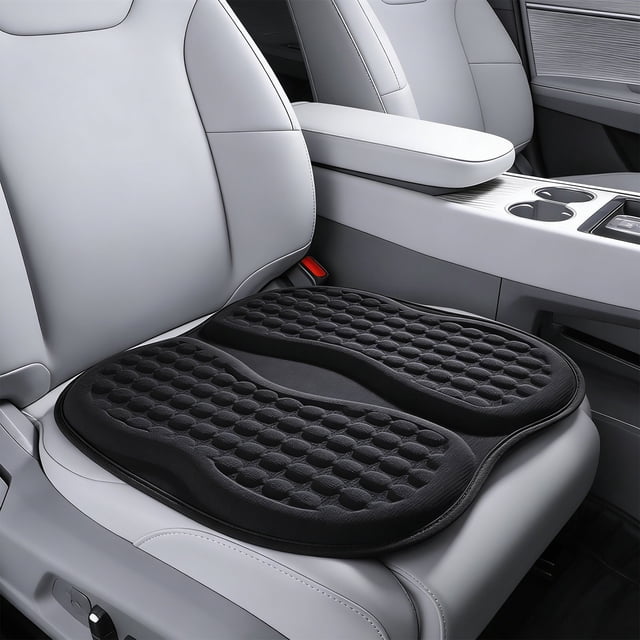 Cojín para asiento de coche para el verano: soporte de malla transpirable y ventilada para viajes largos, cojín de alivio de presión para el asiento del coche, diseño de flujo de aire con suspens