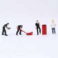 thumbnail image 1 of de Diorama 1:64, gente, trabajador de resina, , tren, parque, escenario para Siku, accesorios de decoración del hogar, sunistros , Negro Baoblaze Figura de la gente de diorama, 1 of 8