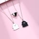 thumbnail image 1 of Juego de 2 uds de collar con colgante de fantasma y corazón de amor magnético encantador para mujeres, hombres, mejores amigos, niñas, niños, adolescentes, esmalte, imán de atracción mutua, 1 of 5