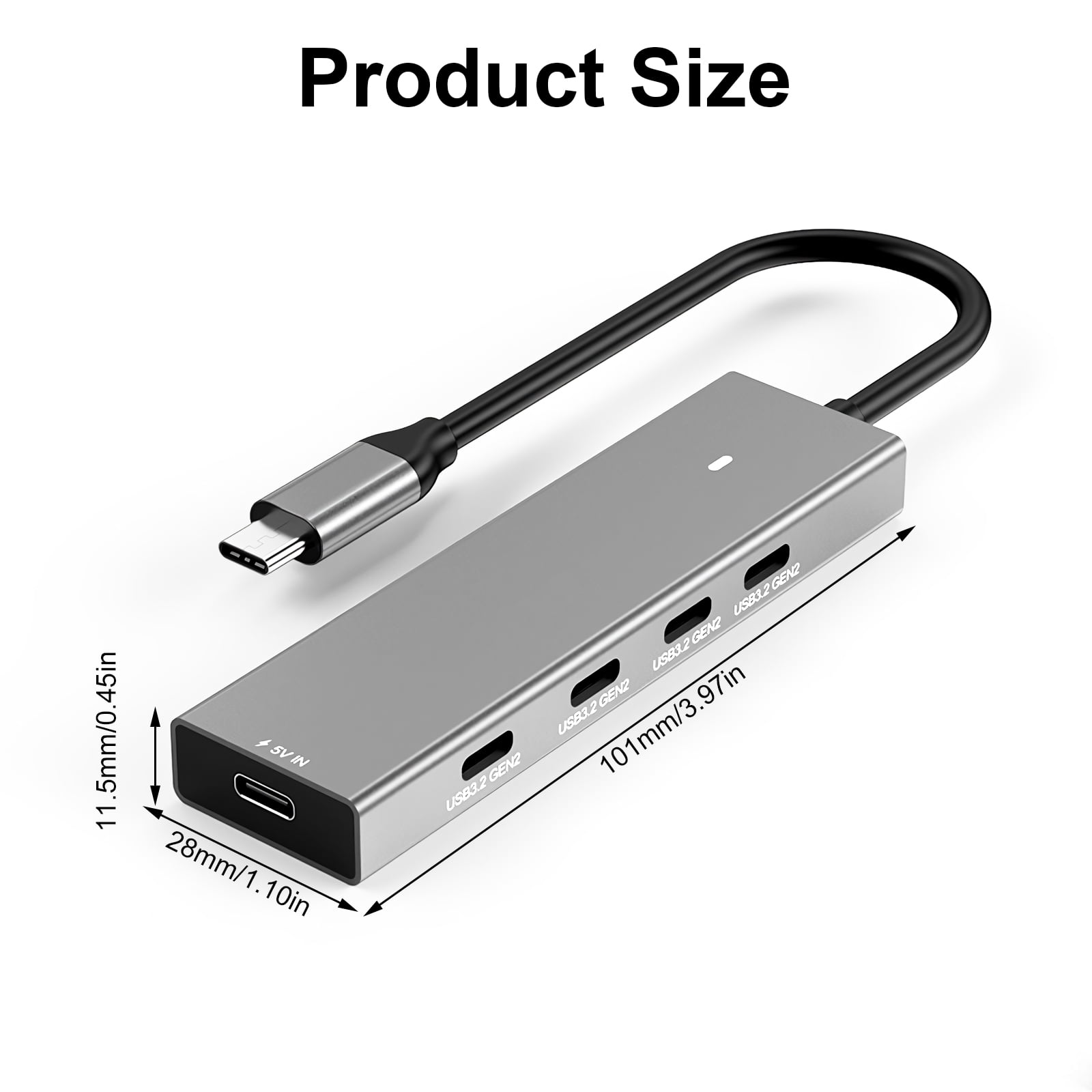 5in 1 USB C Hub with Fast Data Transfer UsbC Docking Station Improve Device Connection