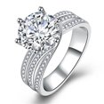 thumbnail image 2 of Super Flash Moissanite Anillo en forma de Anillos de compromiso para las mujeres Moissanite Twisted Anillos de compromiso Aniversario de boda Anillos de promesa de novia Esposa Novia, 2 of 2