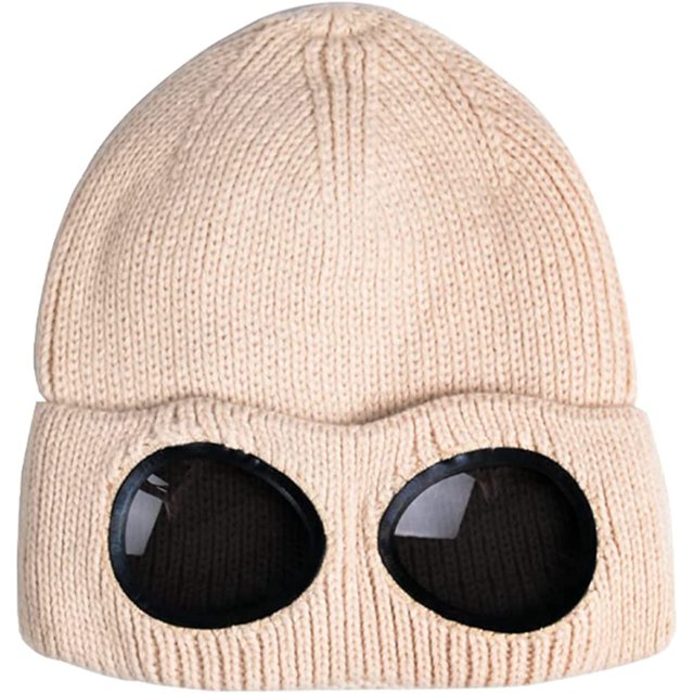 LinYooLi Women Knit Beanie Skull Hat Slouchy Chunky Cable Warm Soft Thick Cap with Goggles