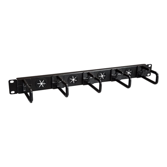 StarTech.com 1U 19" Cable Management Organizer, D Ring Hook Network/Server Rack Cord Manager, Data Center Horizontal Wire Panel with Passthrough Holes with Mounting Hardware, EIA/ECA-310-E - 1U Ring Hook Organizer (CABLMANAGERH) - Rack cable management kit - 1U - 19"