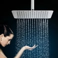 thumbnail image 6 of 12inch Stainless Steel Shower Head Ceiling/Wall Mount Rain Square Sprayer Brushed Nickel, 6 of 10