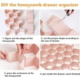 thumbnail image 4 of Casewin Drawer Divider Organizer, 8pcs DIY Adjustable Honeycomb Plastic Partition Cabinet Clapboard Storage for Underwear Belt-Scarf Socks Organizer (Pink), 4 of 8