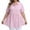 *Pink, variant on Women's Striped Embroidered Plus Size Print Short Sleeve Peplum Blouse, Casual Button Down Summer Shirt Red,Women's Plus XXXL