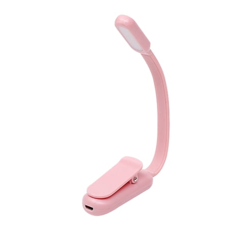 Zguuel USB Rechargeable LED Clip-On Book Light 3 Color Temperatures Stepless Dimming Reading Lamp Flexible Neck Book Light for Reading in Bed Eye Care Portable Clip Light