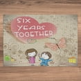 thumbnail image 3 of Ambesonne Love Jigsaw Puzzle, 6 Years Together Words, Heirloom-Quality Fun Activity for Family Durable Cardboard, 1000 pcs, Multicolor, 3 of 5