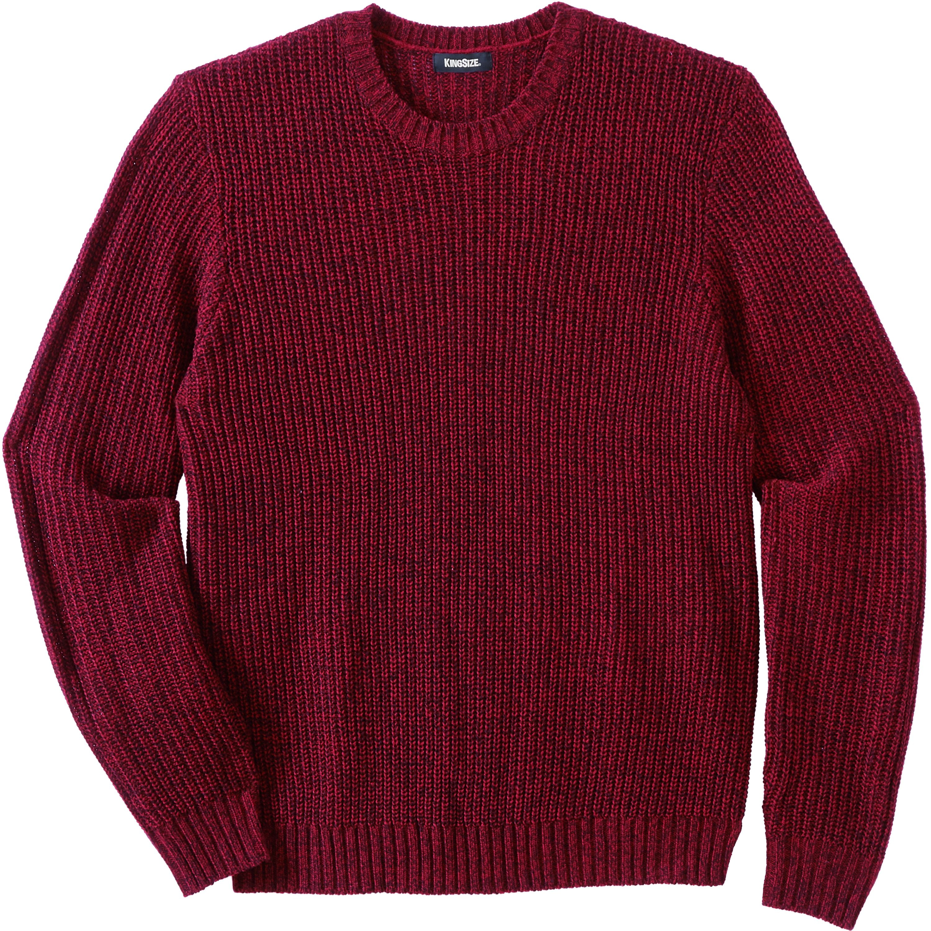 KingSize Mens Big /& Tall Shaker Knit Crewneck Sweater