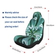 thumbnail image 5 of Sikiie Teal Cactus Car Seat Covers 2PCs Front Car Seat Covers Universal fit for Most Cars SUVs and Trucks-1, 5 of 9