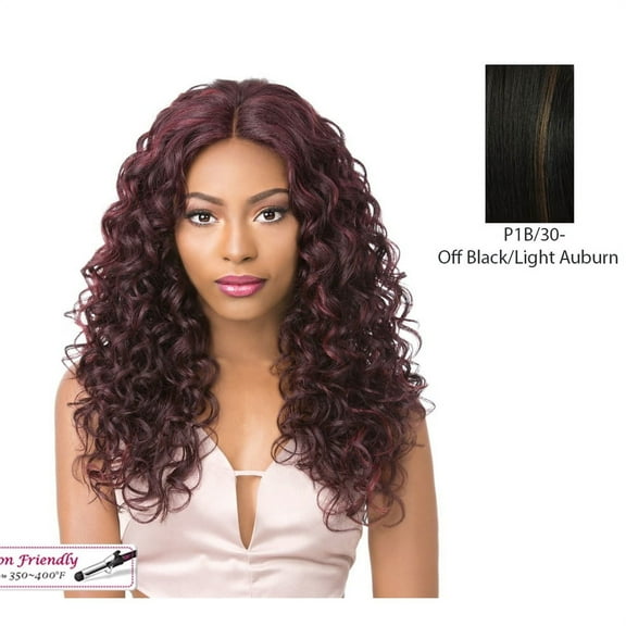 Human Hair 360 All Round Deep Lace Wig,Mix Off Black/Light Auburn