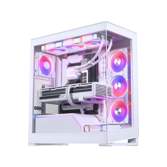Phanteks NV5 MK2, Showcase Mid-Tower Chassis, Rear-Connect MB Support, Integrated D/A-RGB Lighting, Seamless Tempered Glass Design, 8x Fan Positions, Matte White