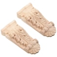 thumbnail image 2 of LOLIPPYY 2-Pack Decorative Wood Corbels for Wall and Ceiling, Wooden Corner Moulding Trim for Home and Room Decoration, 2 of 7