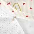 thumbnail image 3 of Meiyoeat Cute Gold Letter A Twin Duvet Cover, Strawberry Stripe Print Twin Bedding, Beige Red,2pcs,No Comforter, 3 of 5
